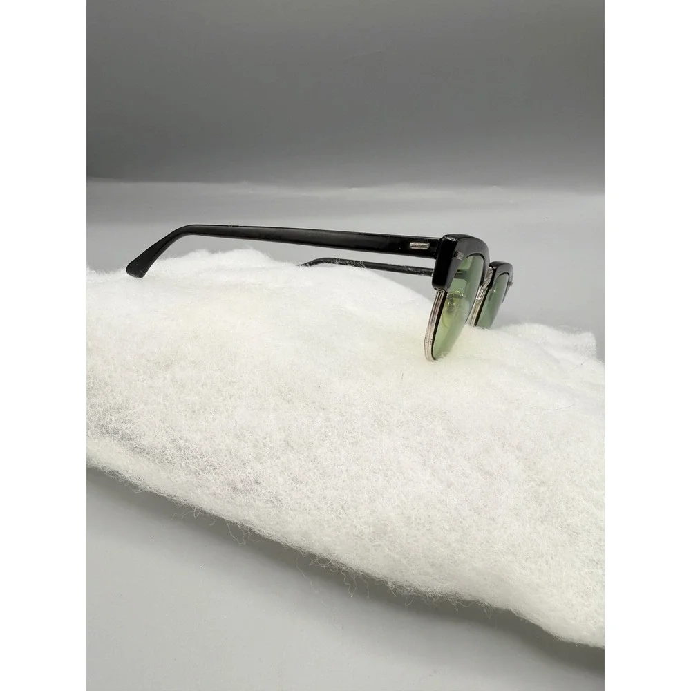 True Vintage WELSH Eyeglass/Sunglass Frames‎ Brow-Line Horn Rimmed 1950s green